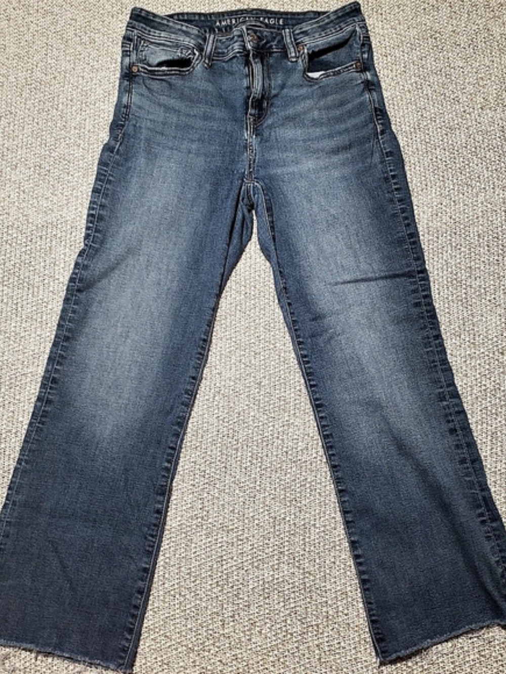 American Eagle Boot Cut Jeans in Blue Waist 4